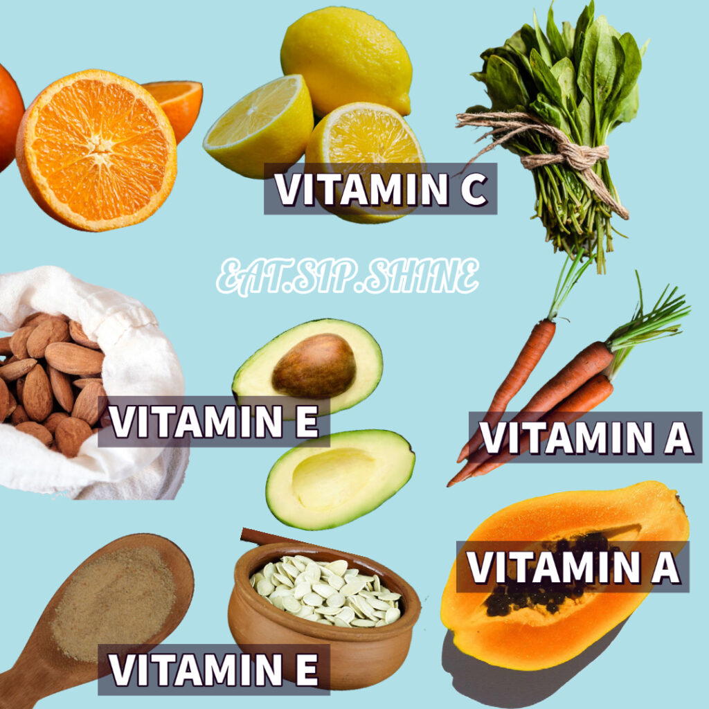 food for beautiful skin-vitamins